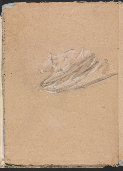 Verona Sketchbook: Head and shoulder with drapery (page 14)