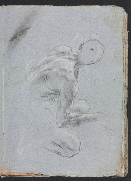 Verona Sketchbook: Male nude from back (page 9)
