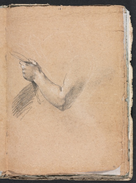 Verona Sketchbook: Left arm and hand (page 75)