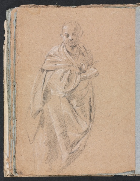 Verona Sketchbook: Standing monk (page 52)