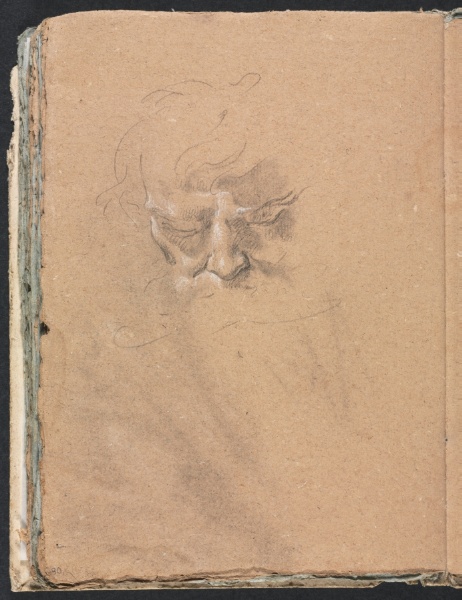 Verona Sketchbook: Male head (page 80)