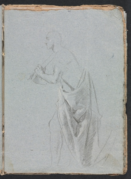 Verona Sketchbook: Standing male with drapery (page 19)