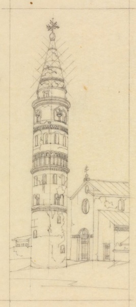 Christmas Card Series No. 16, Italian Series No. 25, Miniature Series No. 17: The Tower, Cáorle