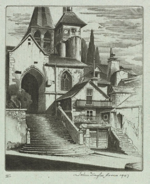 Miniature Series No. 39, French Church Series No. 48: Estaing (Aveyron)