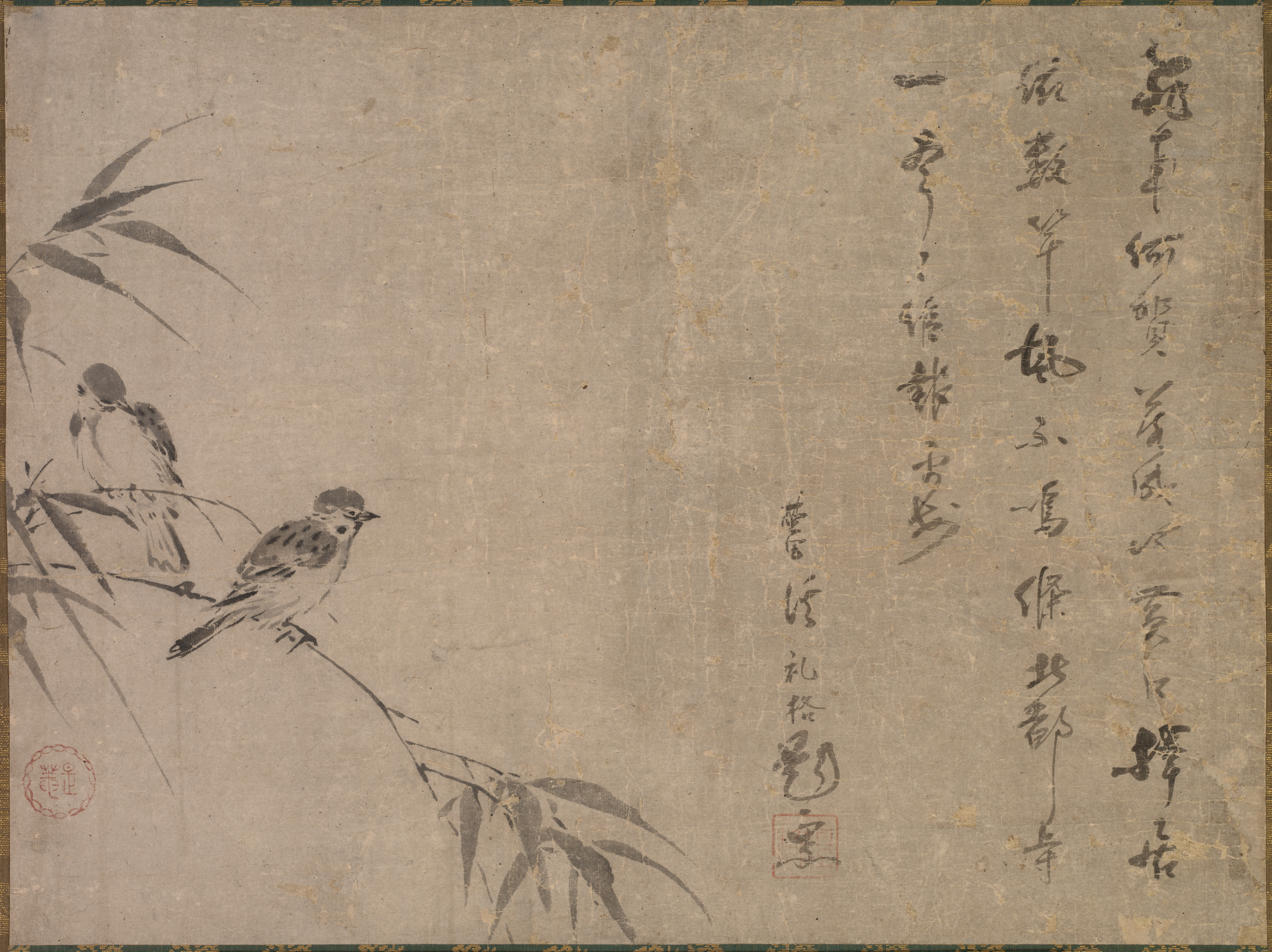 Sparrows and Bamboo