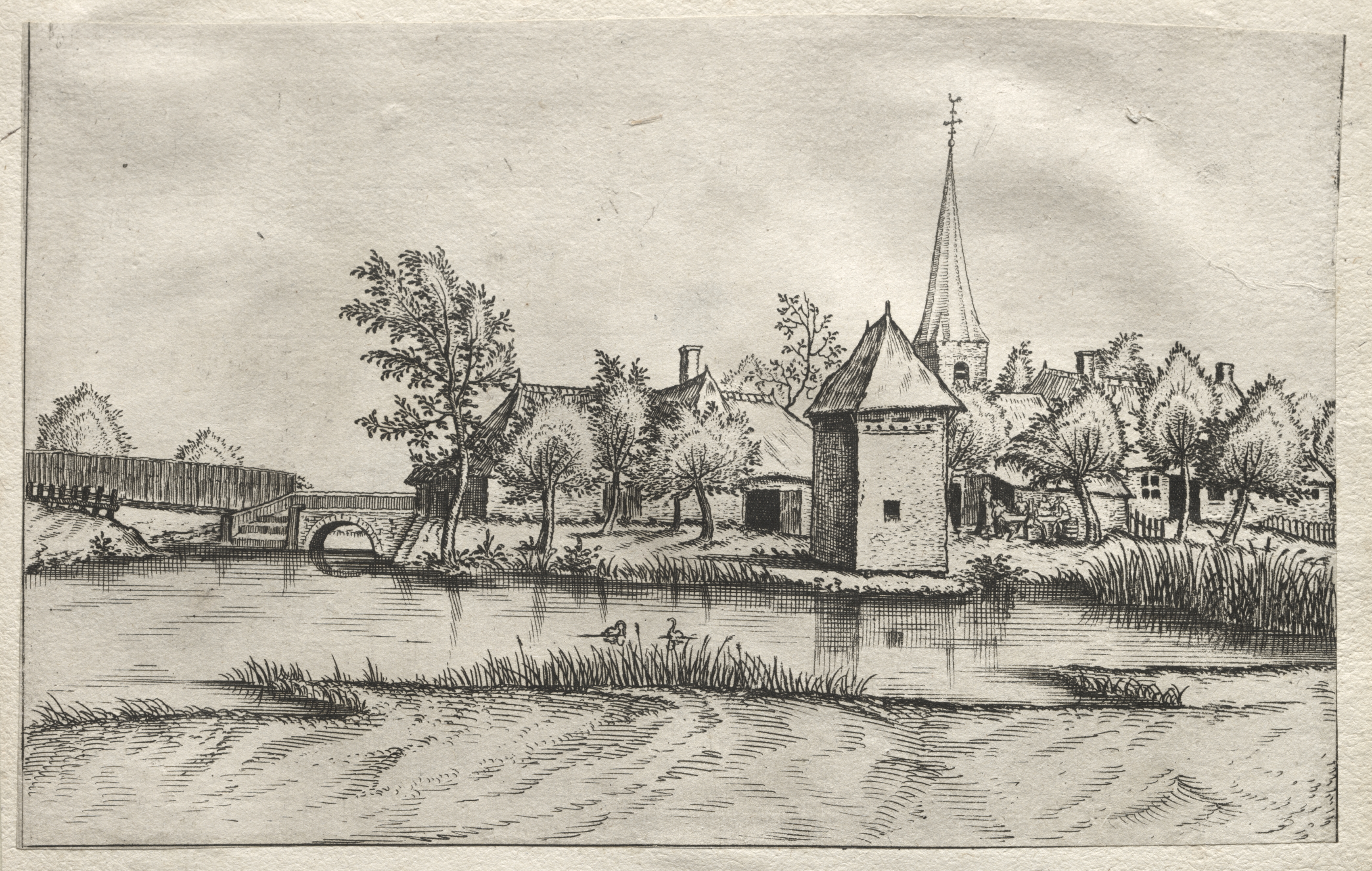 Views of Villages in Brabant and Campine:  A Moated Village