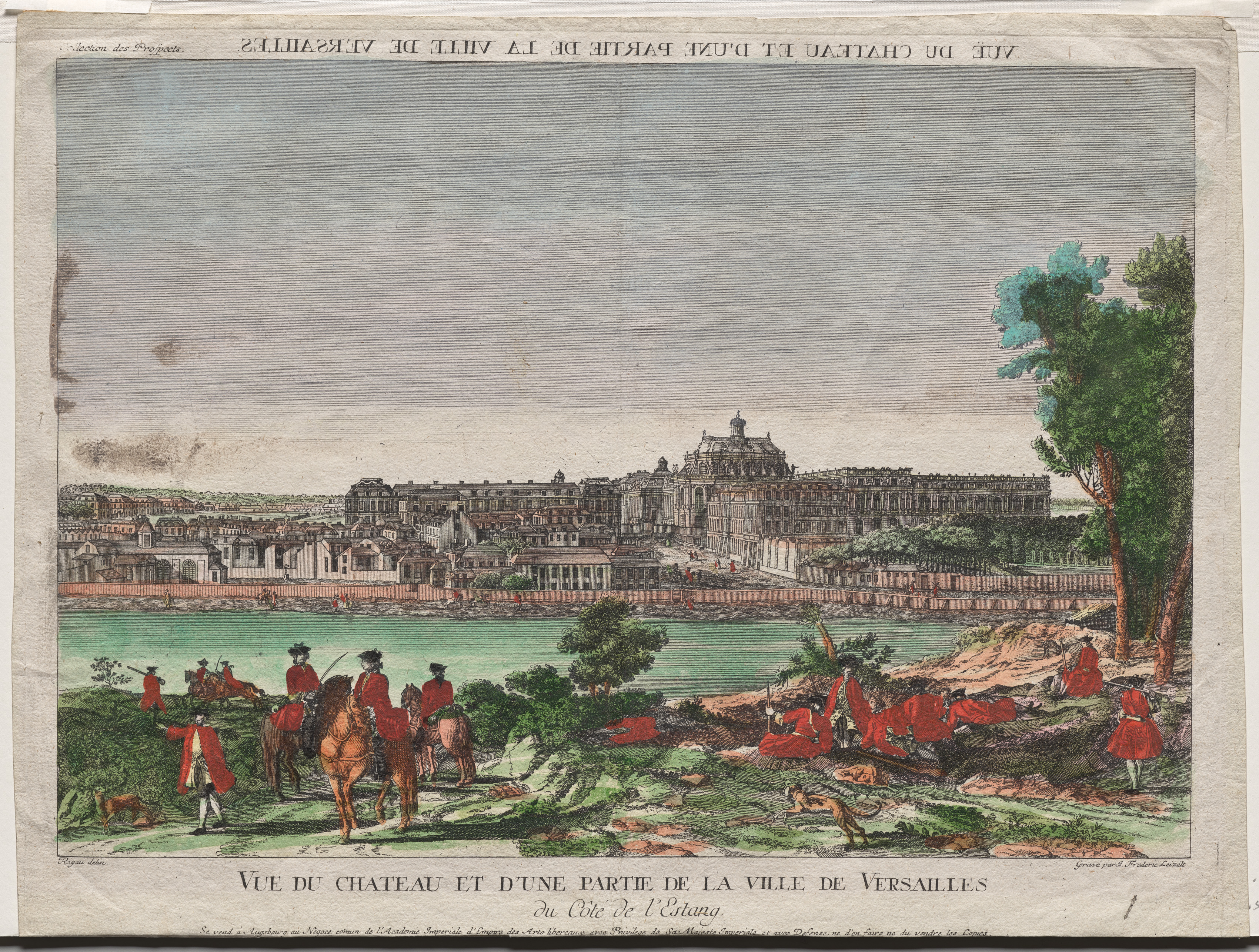 Vue du Chateau et d'une Partie de la Ville de Versailles