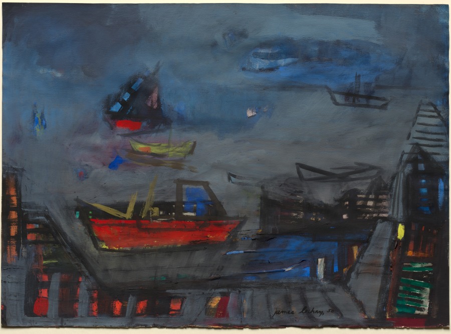 Harbor with Red for Mary Lou, James Lechay