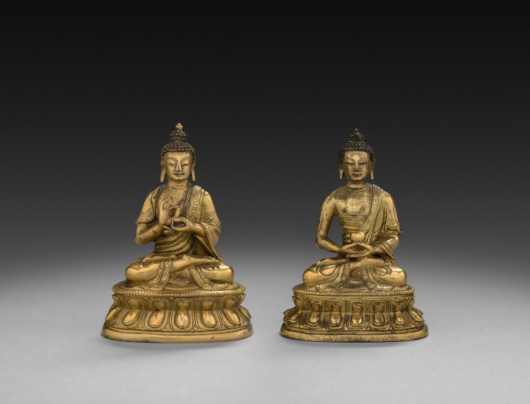 Pair of Seated Buddhas