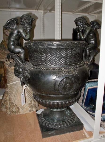 Pair of Urns with Putti