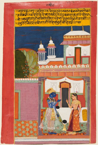 Krishna and Radha Quarreling: Shatha Nayaka, from a Rasikapriya