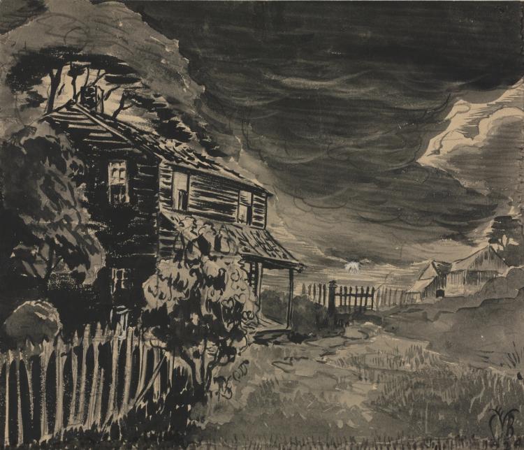Lilacs, Charles Burchfield, 1924