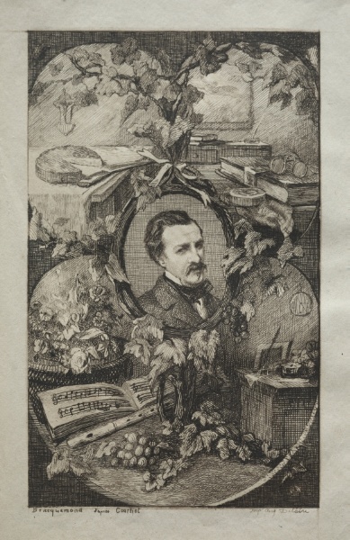 Frontispiece for "New Works of Champfleury, The Friends of Nature:" Portrait of Champfleury, after Gustave Courbet