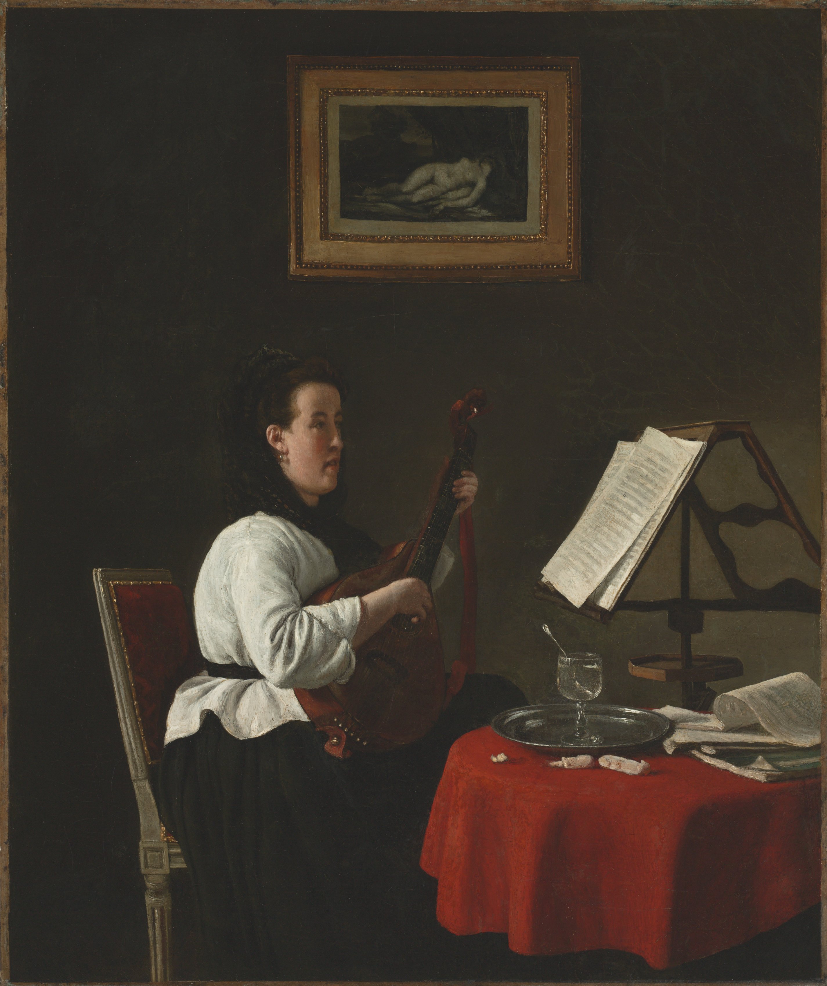 Young Woman with a Mandolin, Portrait of Louison Köhler