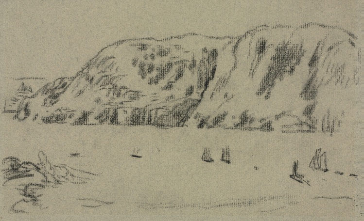 Sailboats in a Cove (recto)