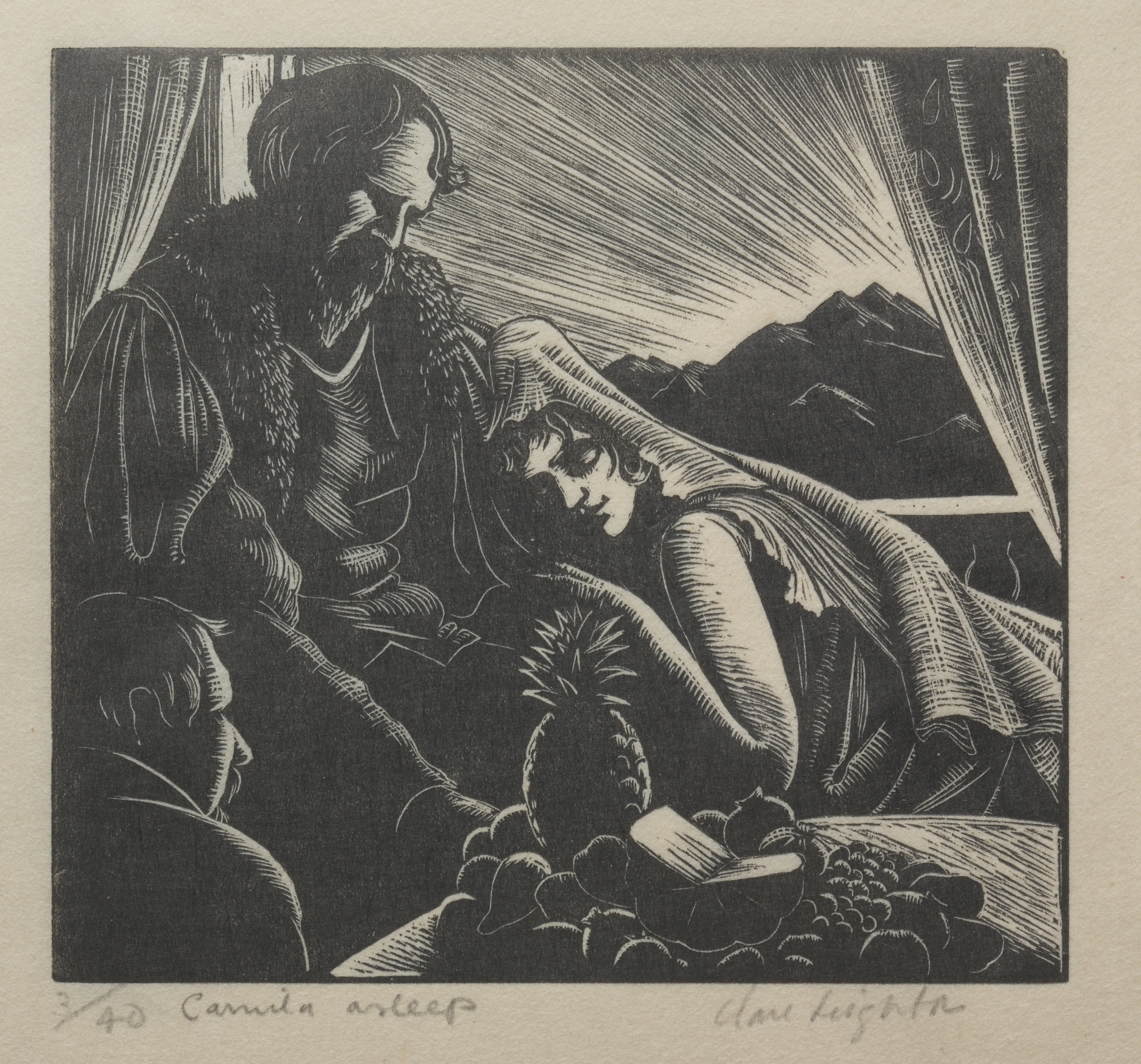 Camila Asleep (illustration for The Bridge of San Luis Rey by Thornton Wilder)