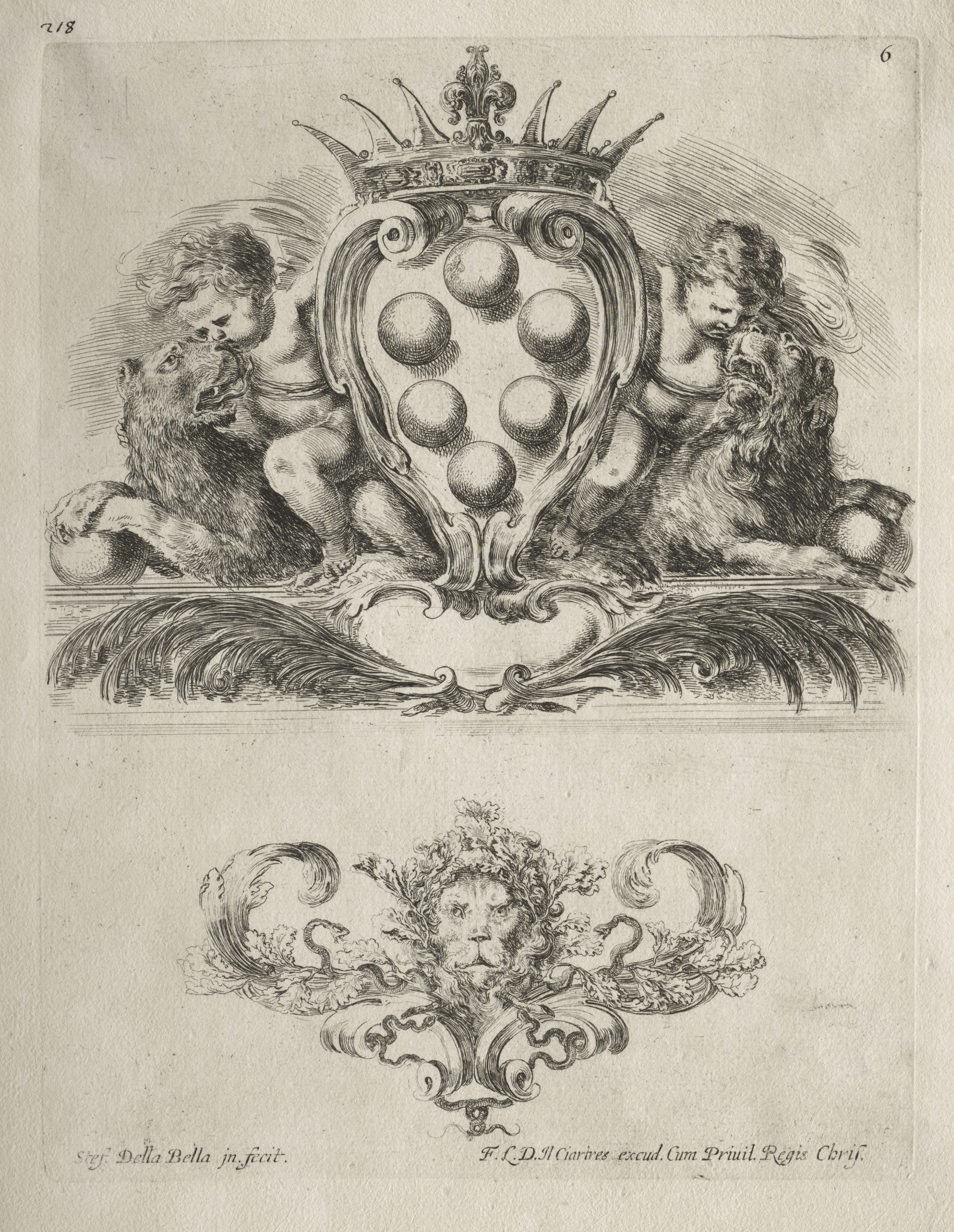 Collection of Various Caprices and New Designs of Cartouches and Ornaments:  No. 6