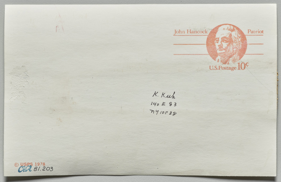 Eskimo (verso), Lenore Tawney, 1981