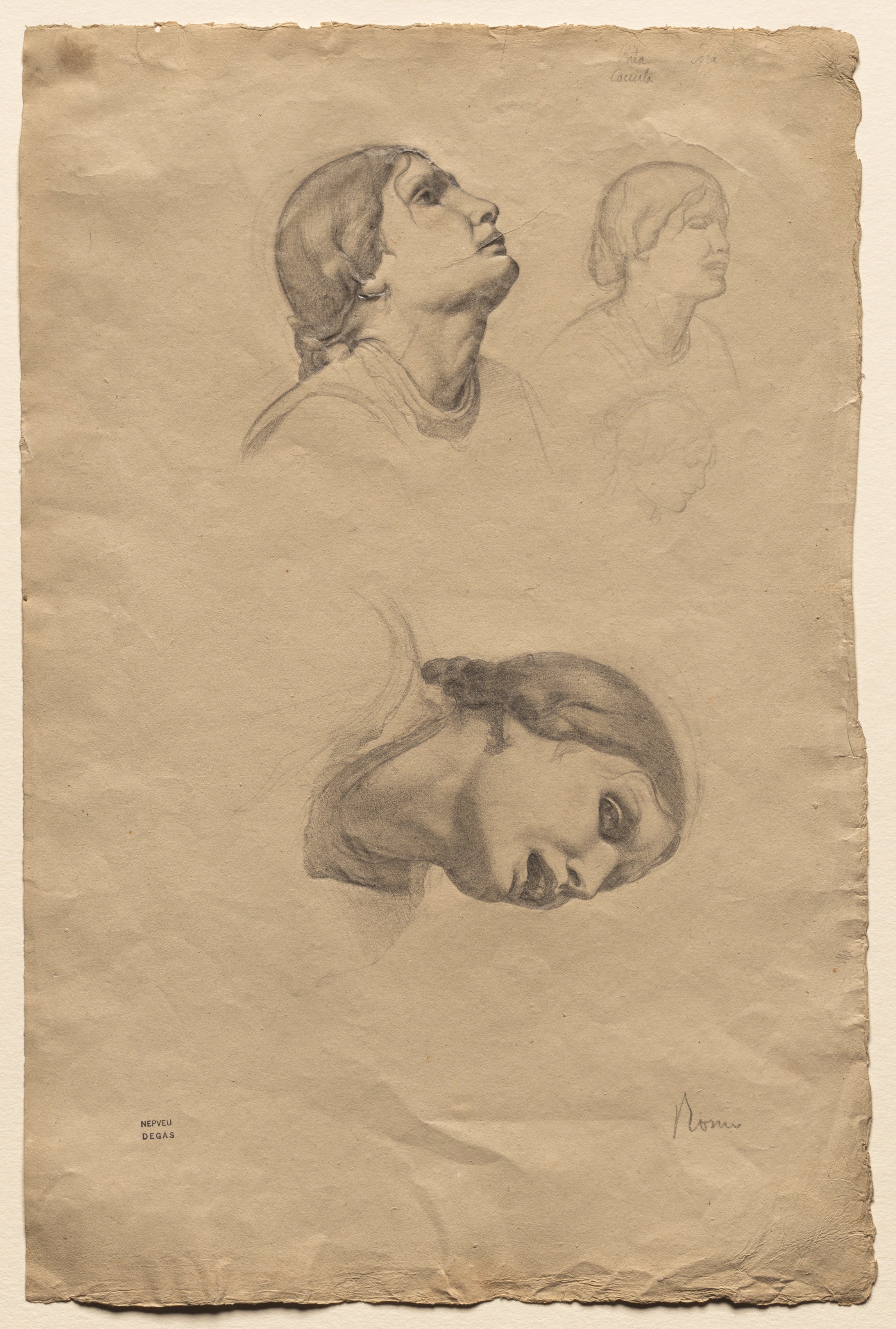 Four Studies of the Head of a Young Italian Woman