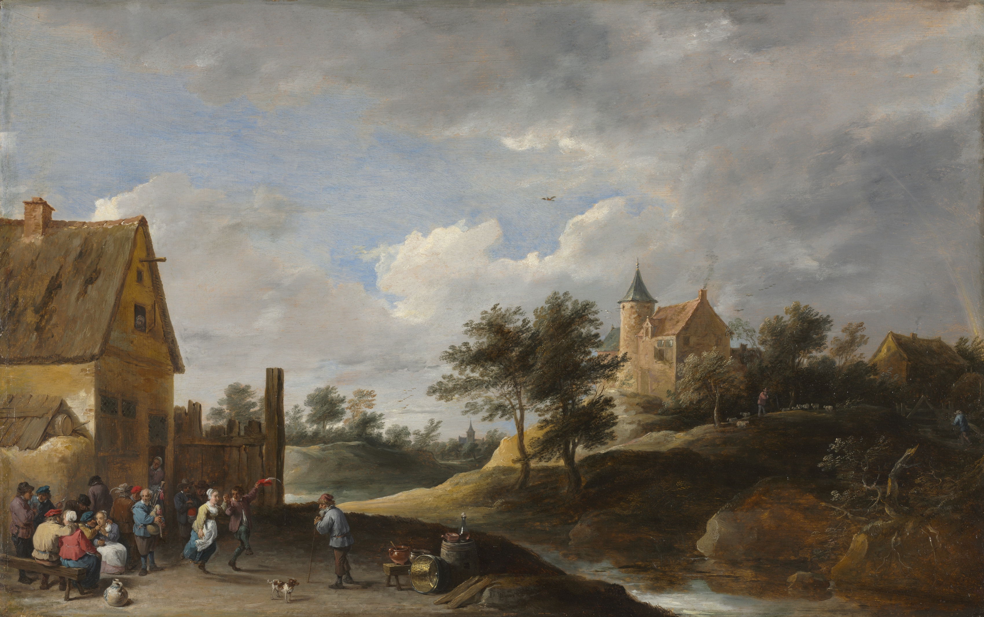 Landscape with Peasants Dancing