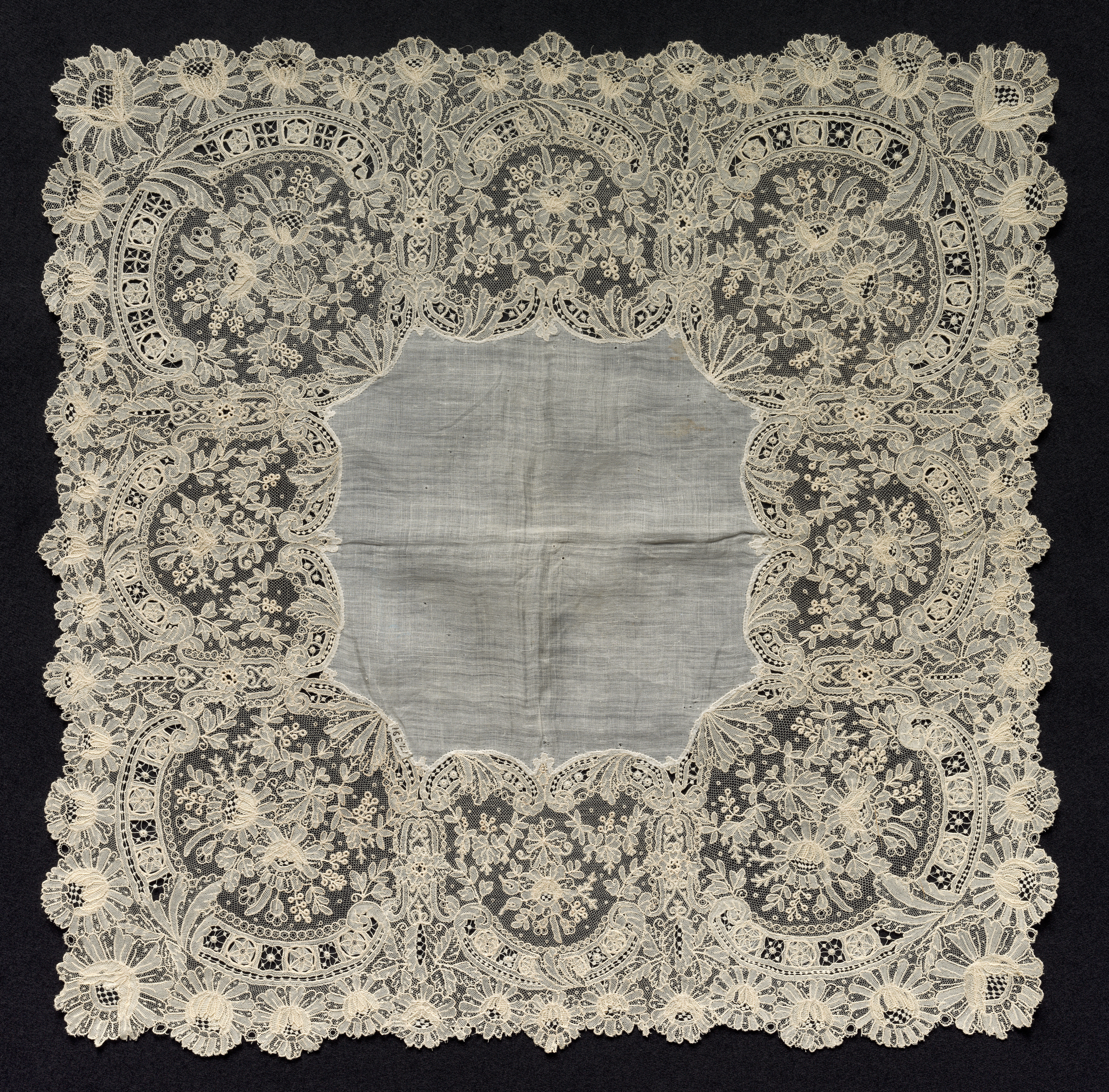 Needlepoint (Point de Gaze) Lace Handkerchief