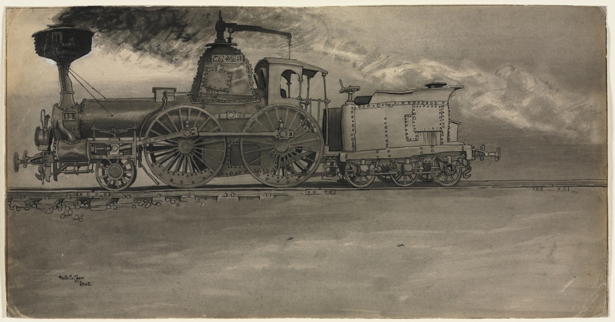 Old Locomotive, Lyonel Feininger, 1902