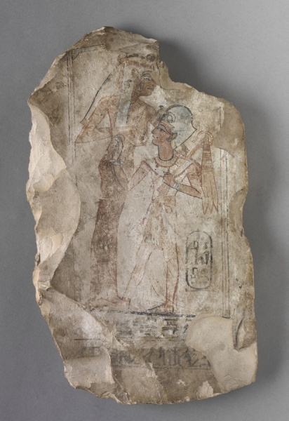 Ostracon: Ramesses II Suckled by a Goddess