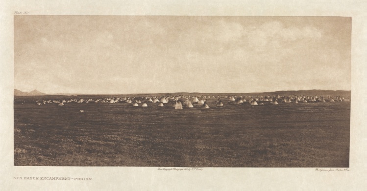 Portfolio VI, Plate 192: Sun Dance Encampment--Piegan