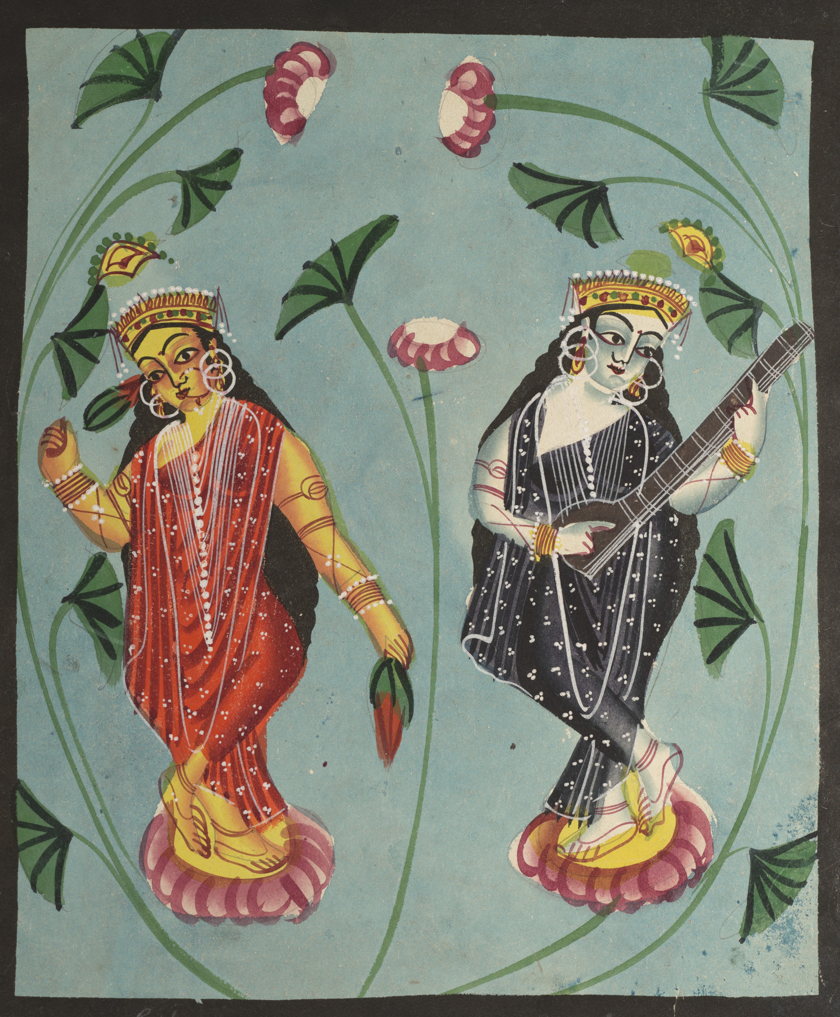 Lakshmi and Sarasvati