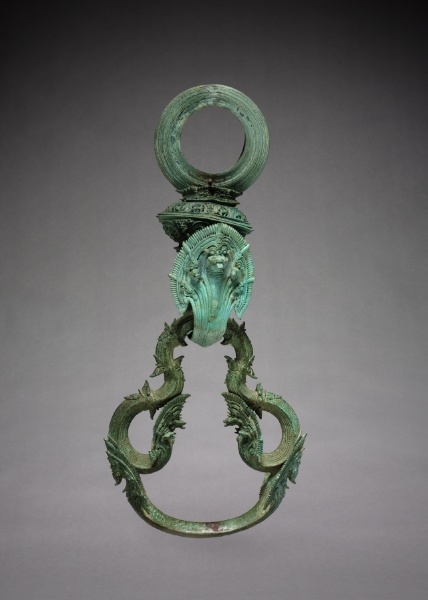 One of a Pair of Decorated Palanquin Hooks and Rings