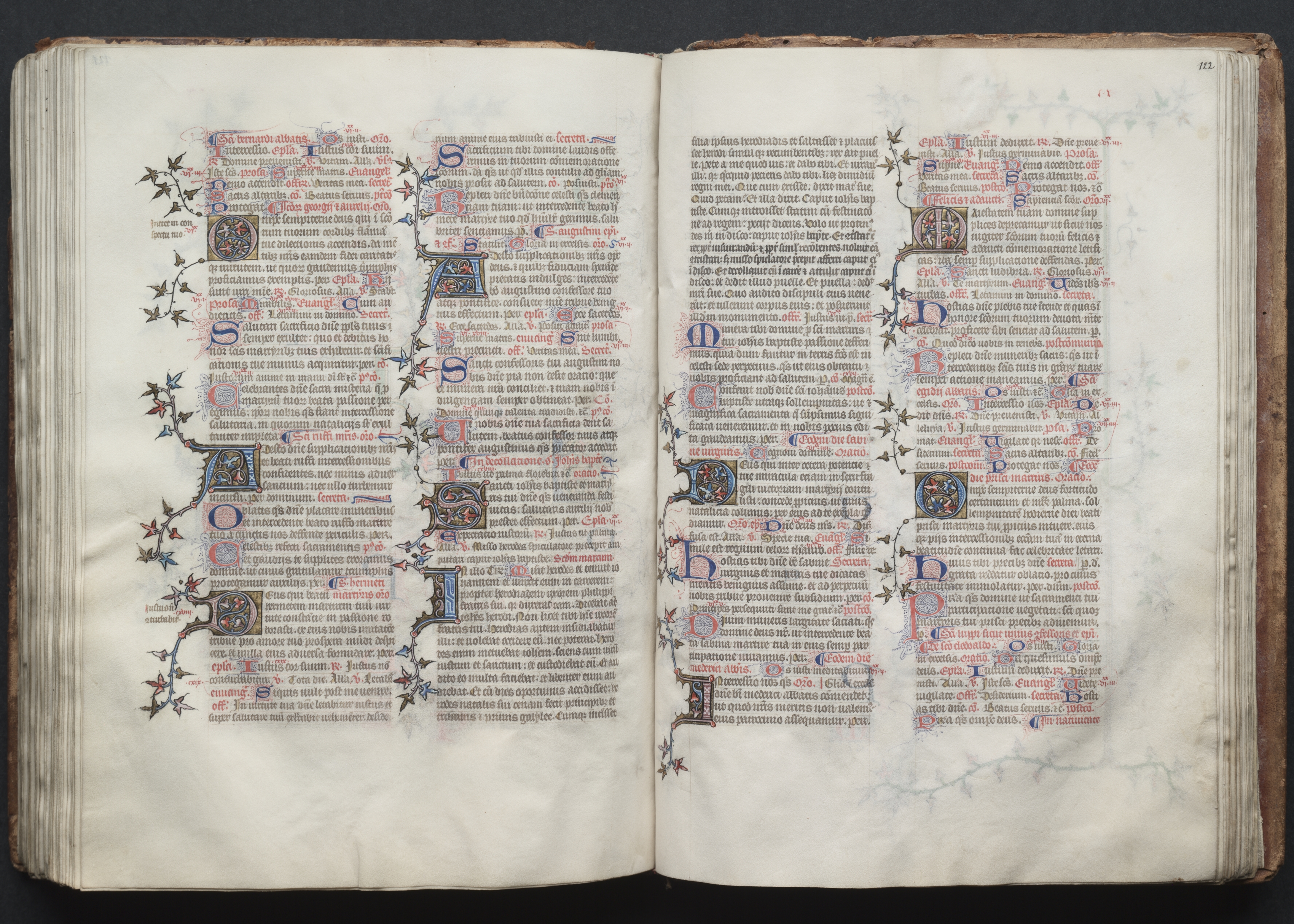 The Gotha Missal:  Fol. 121v, Text