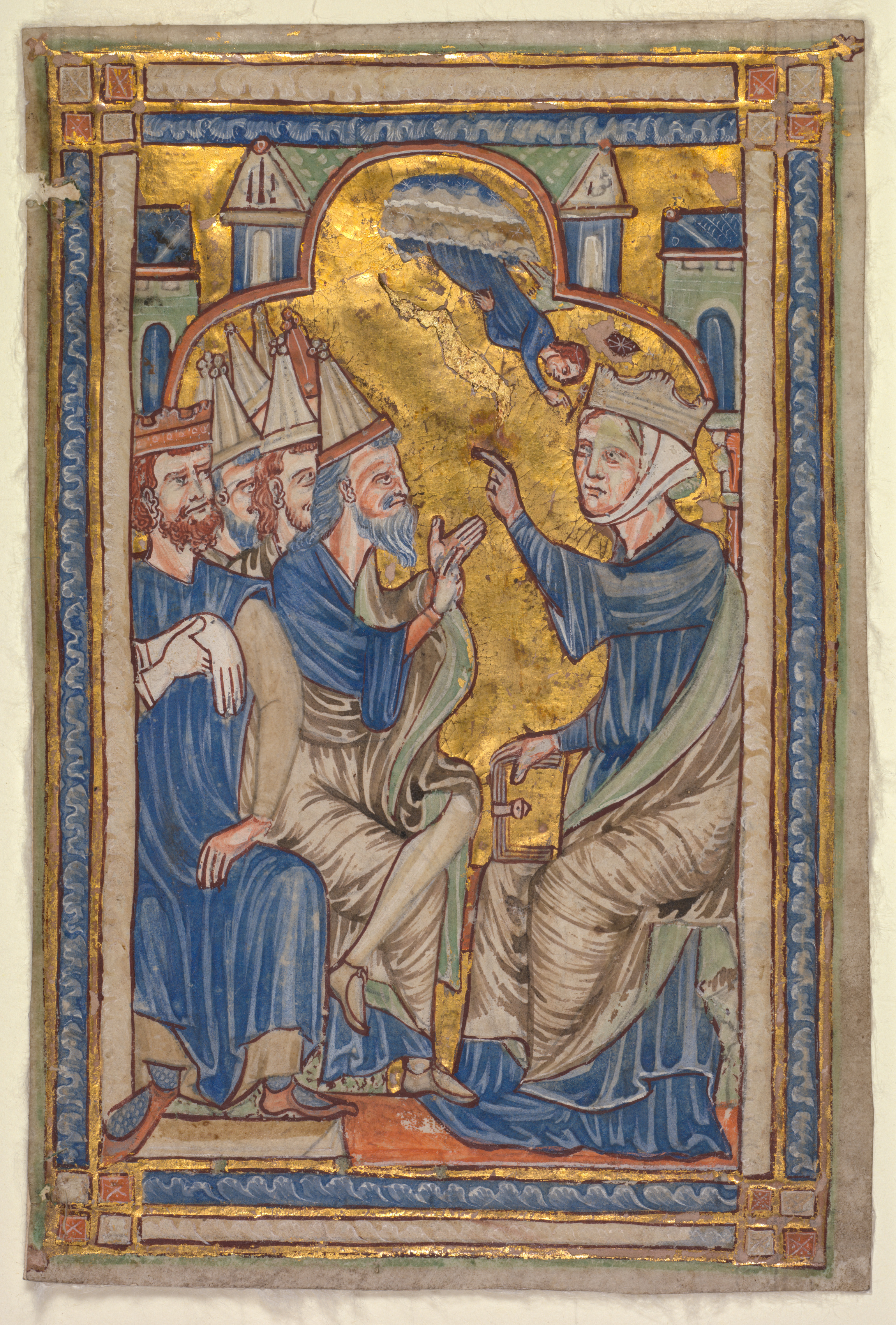 Miniature from a Compendium of Saints' Lives: Saint Catherine of Alexandria Disputing with the Fifty Philosophers