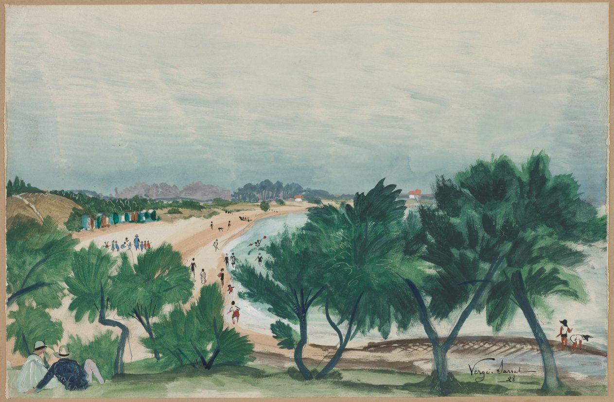 The Beach, Henri Vergé-Sarrat, 1928
