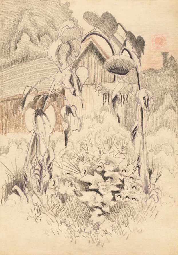 The Sunflower Arch, Charles Burchfield, 1917