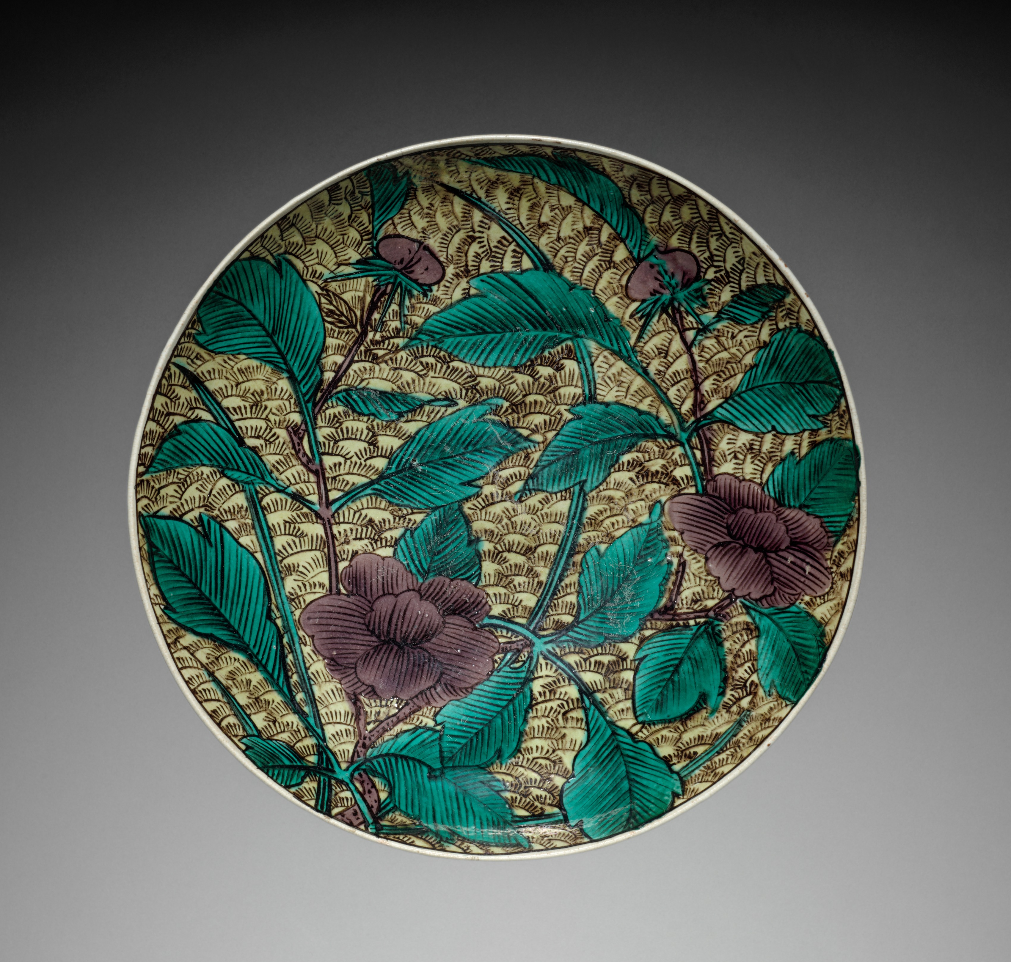 Plate with Peonies