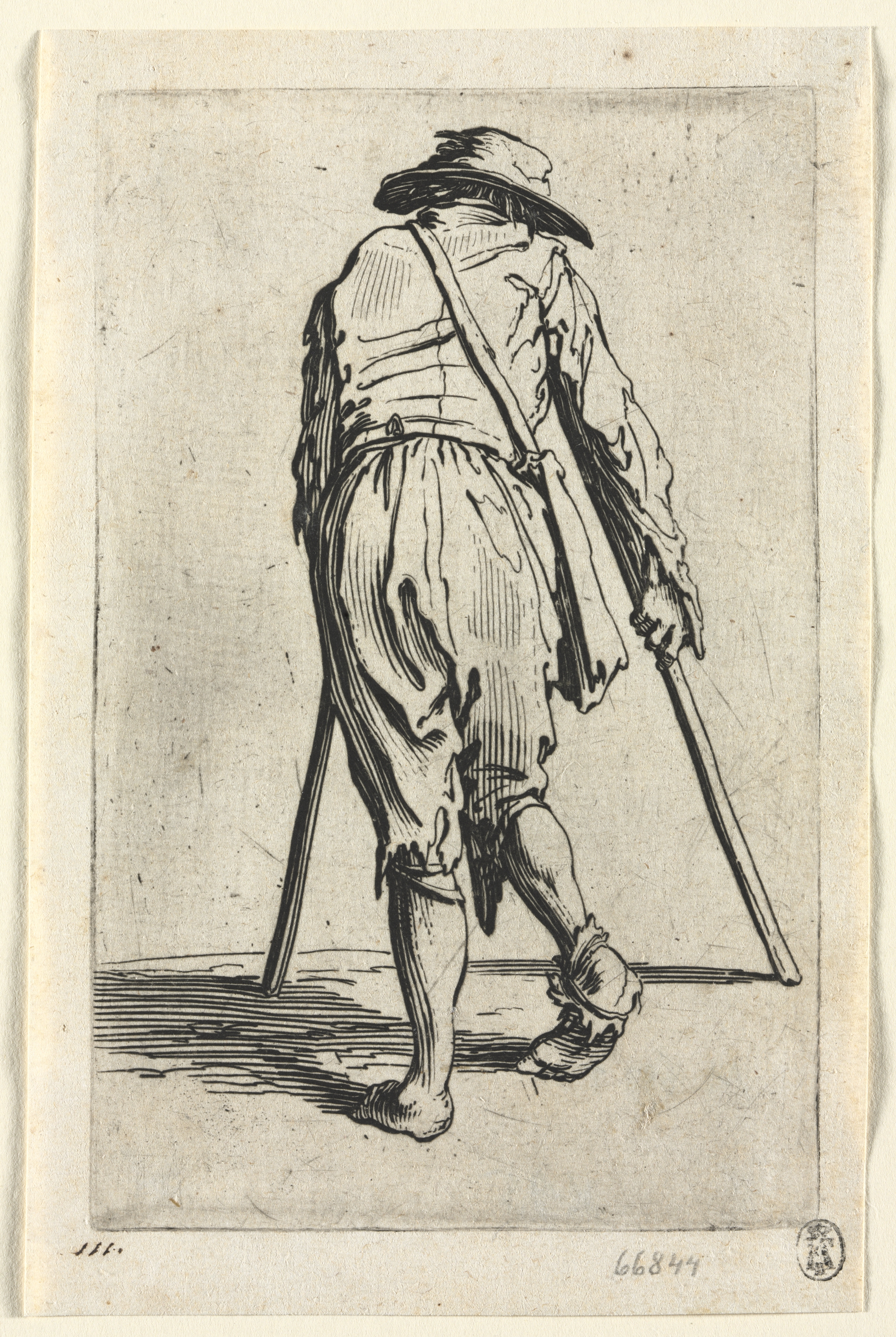 The Beggars: Beggar on Crutches, Wearing a Hat