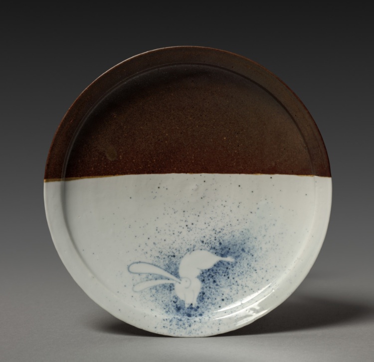 One of Five Dishes with Rabbit Design
