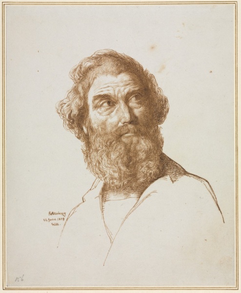 Head of a Bearded Man Gazing to His Left