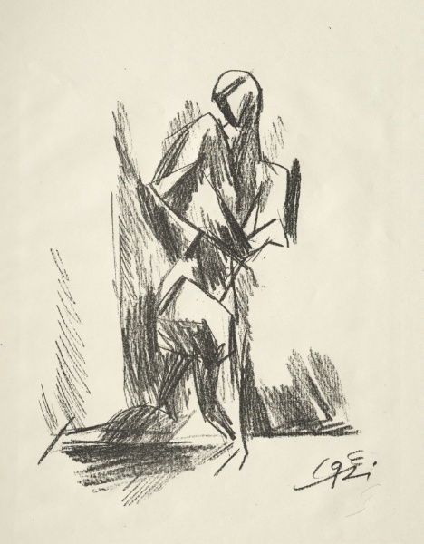 The Fifth Bauhaus Portfolio:  German Artists:  Kneeling Figure