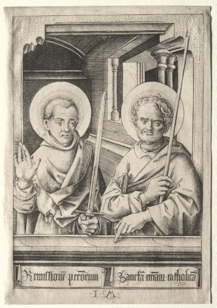 The Twelve Apostles: Saint Simon (?) and Saint Matthew