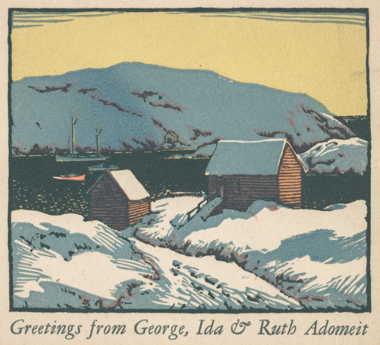 Christmas Card (log cabins)