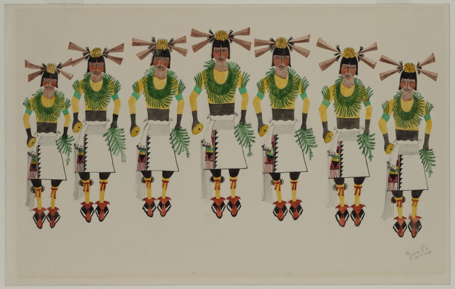 Seven Dance Figures, Oqwa Pi (Abel Sanchez), 1930s