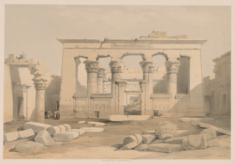 Egypt and Nubia:  Volume I - No. 28, Portico of the Temple of Kalabshi