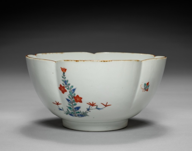 Bowl with Butterflies and Flowers