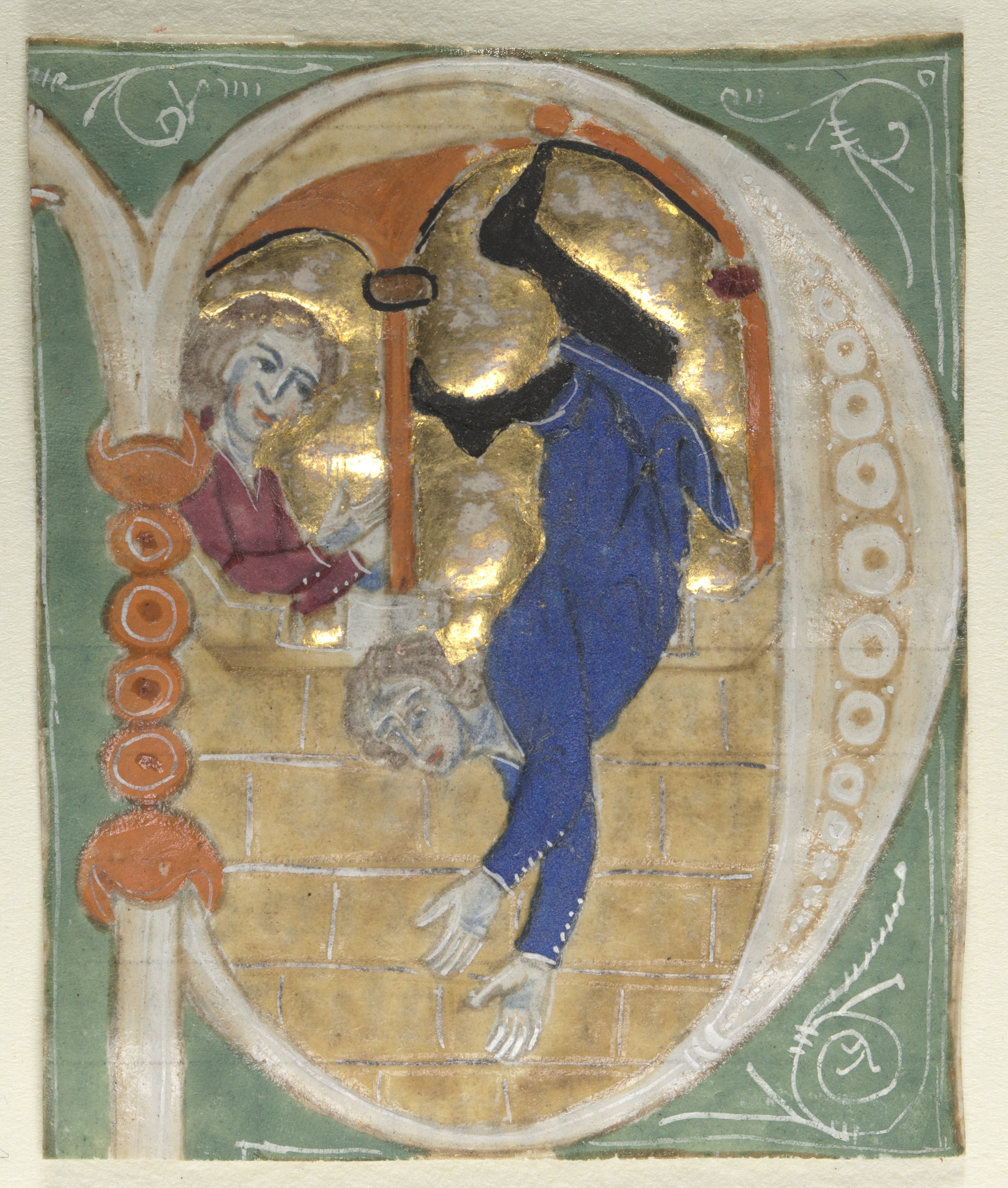 Historiated Initial (P?) Excised from a Bible