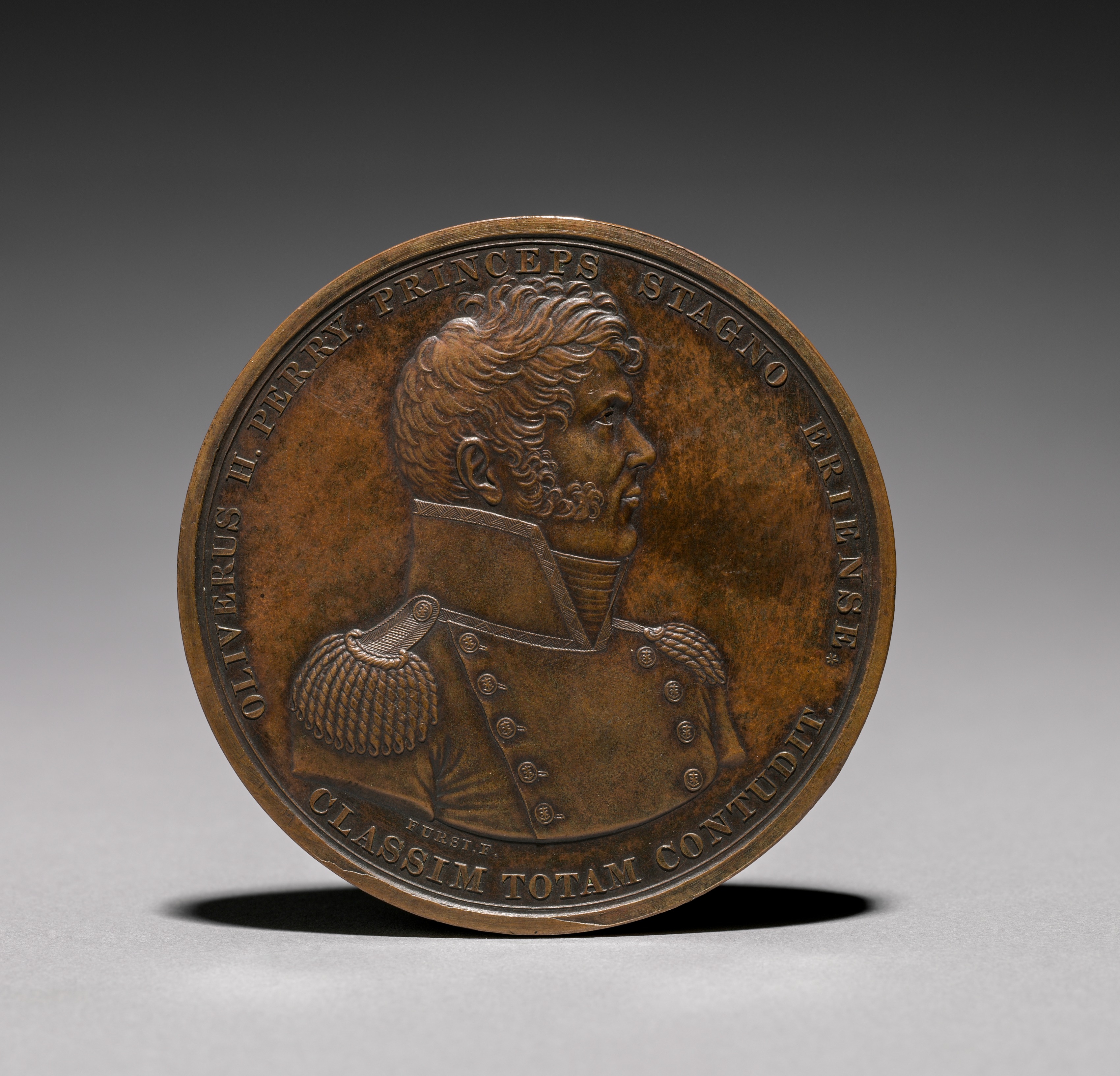 Medal Commemorating Commodore Oliver Hazard Perry (1785-1819) and the Battle of Lake Erie (obverse)