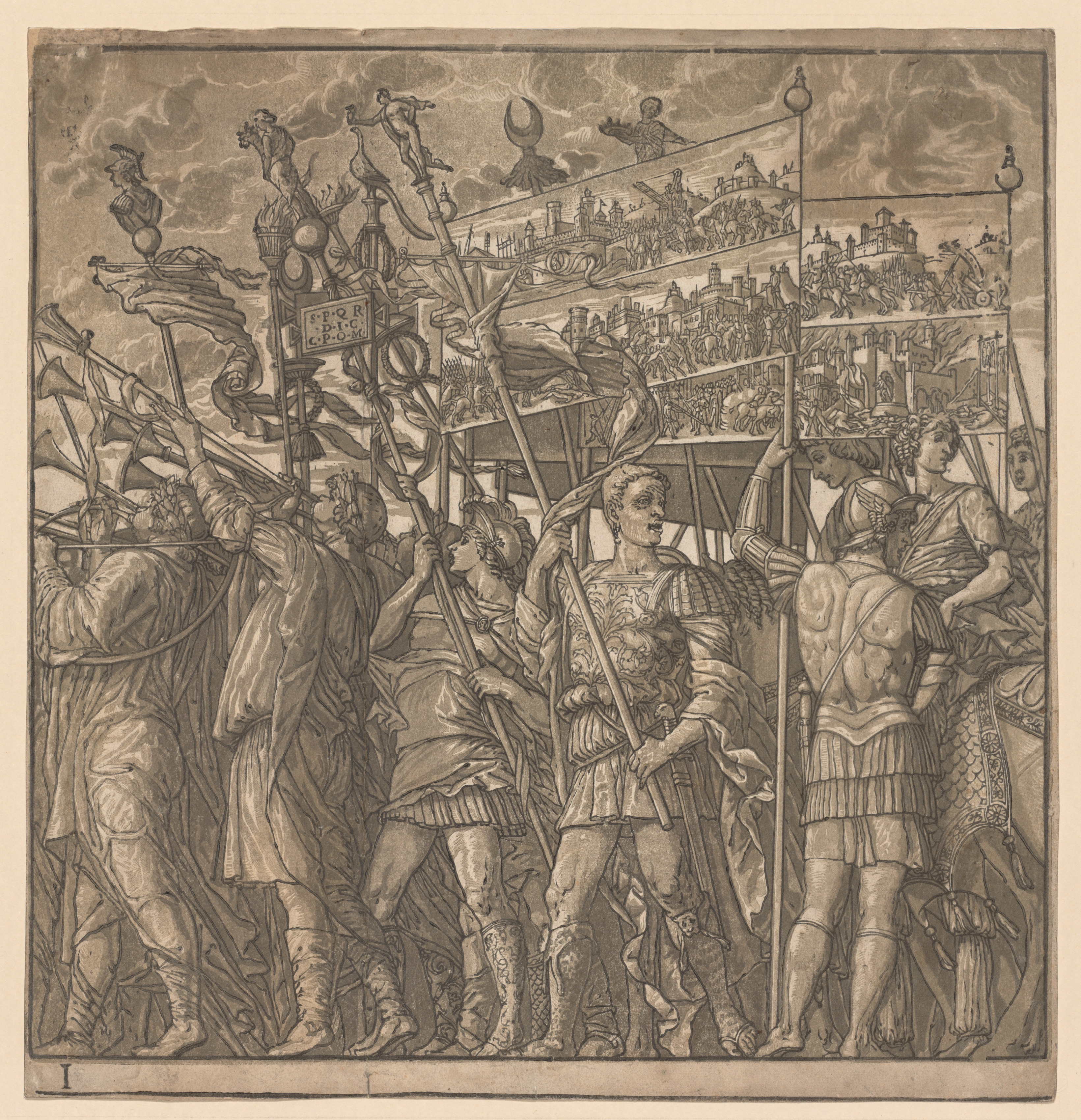 The Triumph of Julius Caesar:  Soldiers Carrying the Pictures of War