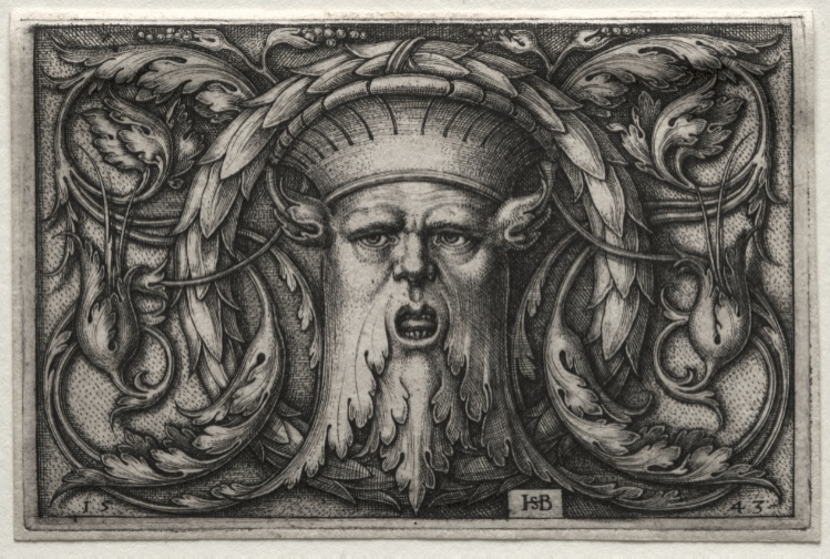 Ornament of Satyr's Head and Wreath