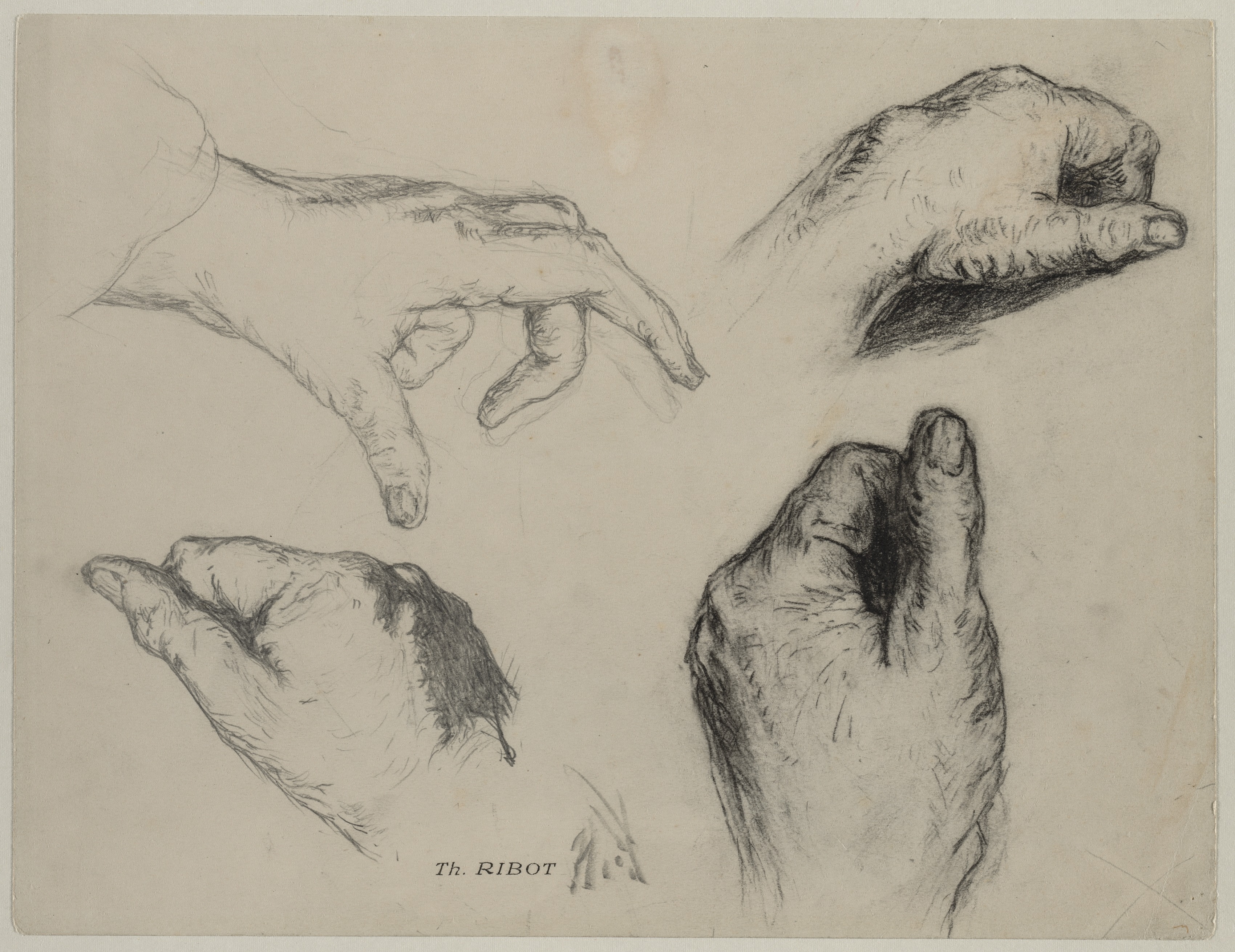 Study of Hands (recto)