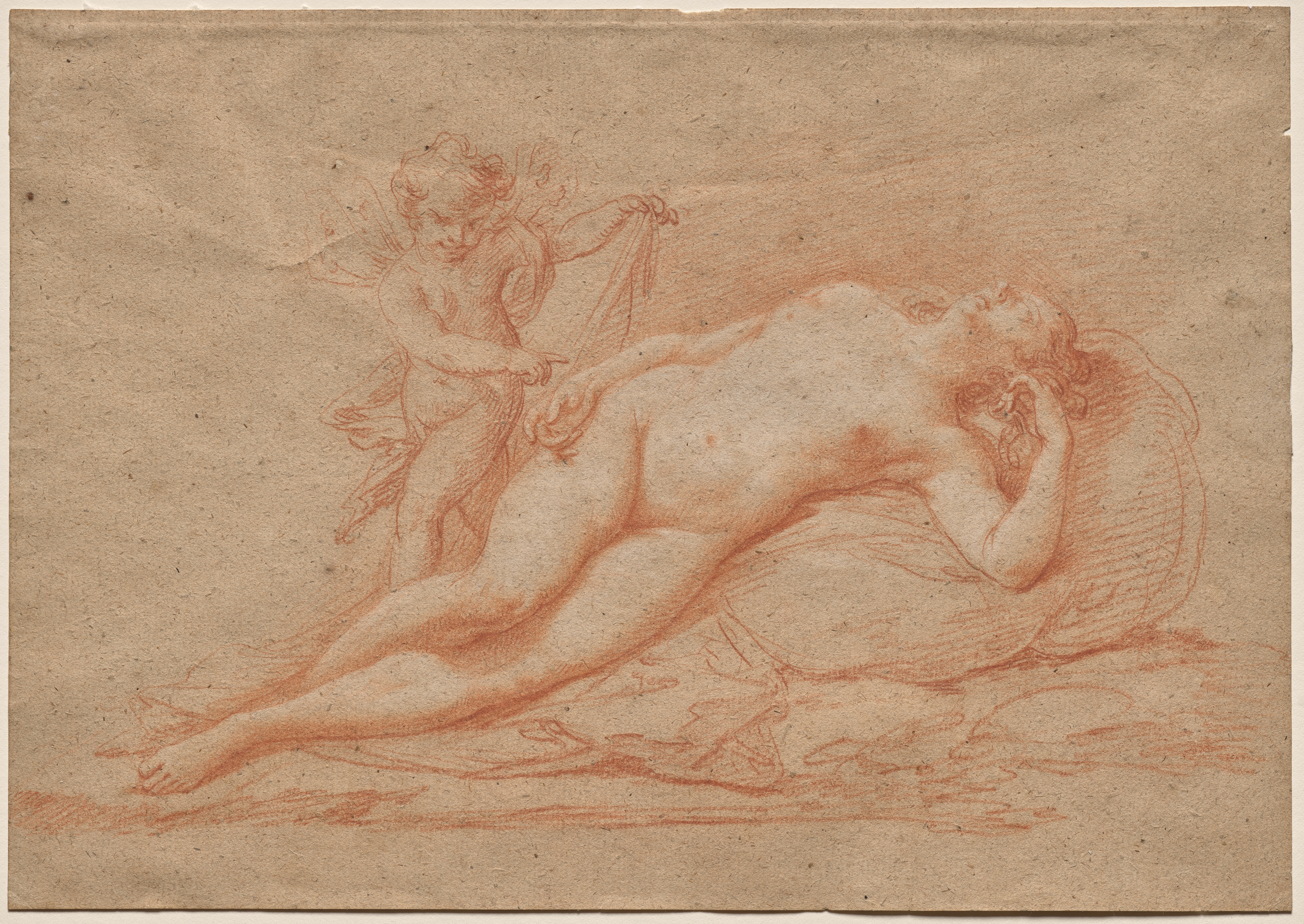 Reclining Nude with Cupid